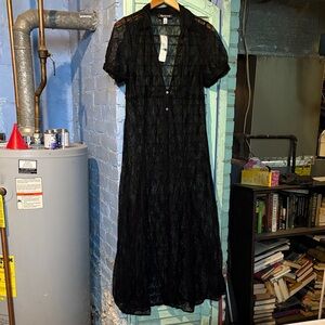 Urban Outfitters Black Lace Maxi Dress